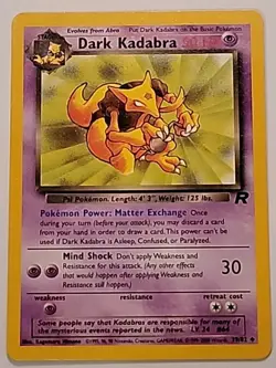 Pokemon TCG Dark Kadabra 39/82 Team Rocket Regular - Image 1