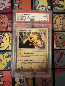 Electabuzz ex - Pokemon EX Ruby & Sapphire - 97/109 - PSA 9 Mint - Image 1