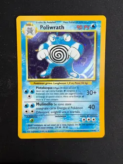 Pokemon Poliwrath 13/102 Set Base Rara Holo Unlimited Wizards ITA Carte Vintage - Image 1