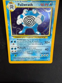 Pokemon Poliwrath 13/102 Set Base Rara Holo Unlimited Wizards ITA Carte Vintage - Image 3