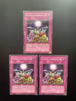 Yugioh The Spell Absorbing Life MFC-104 Common 1st Edition Damaged X3 - Image 1