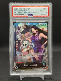 2025 ONE PIECE PROMOS PSA MAGAZINE EXCLUSIVE #038 BOA HANCOCK PSA 10 - Image 1