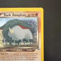 Pokemon Vintage Holo Dark Donphan 3/105 Neo Destiny WotC - Image 3