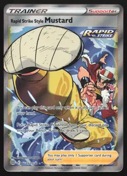Rapid Strike Style Mustard - TG27/TG30 - Full Art - Brilliant Stars Pokemon Card - Image 1