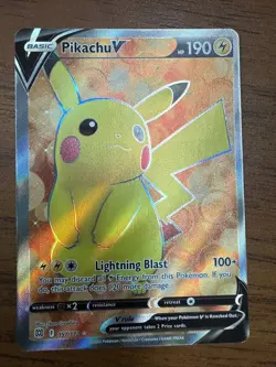 Pikachu V 157/172 Brilliant Stars Full Art Ultra Rare Holo Pokemon TCG Card NM - Image 1
