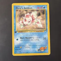 Pokemon Vintage 1st edition Non-Holo Rare Misty's Goldeen Gym Heroes 30/132 WotC - Image 1