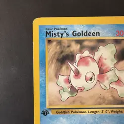Pokemon Vintage 1st edition Non-Holo Rare Misty's Goldeen Gym Heroes 30/132 WotC - Image 2