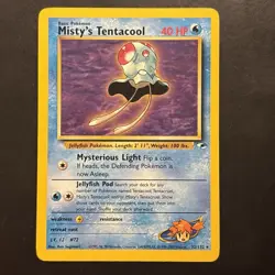 Pokemon TCG Vintage Non Holo Rare Misty's Tentacool Gym Heroes 32/132 WotC - Image 1