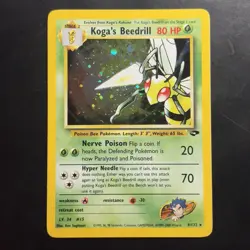 Pokemon Vintage Koga's Beedrill Gym Challenge Unlimited Holo Rare Wotc - Image 1