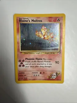 Pokemon NM TCG Blaine's Moltres Gym Heroes Holo 01/132 - Image 1
