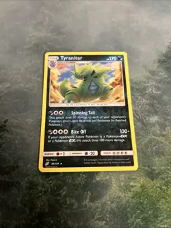 Pokemon TCG Tyranitar 85/181 Reverse Holo Rare SM Team Up NM - Image 1