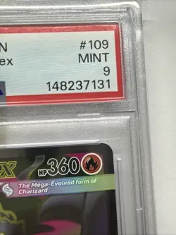 2025 POKEMON PFL EN-PHANTASMAL FLAMES ULTRA RARE #109 MEGA CHARIZARD X EX PSA 9 - Image 3