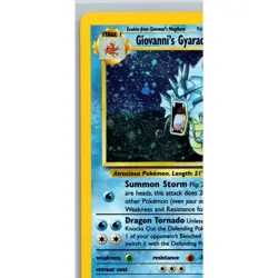 Giovanni's Gyarados 5/132 Gym Challenge Holo Rare Pokemon SWIRL - Image 3