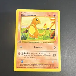 Pokemon TCG Charmander 1st Edition Shadowless Base Set - Image 1