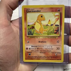 1999 Pokemon Set Unlimited Spanish Charmander Common 46/102 LP+ Vintage Pokemon - Image 1