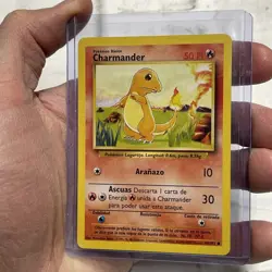 1999 Pokemon Set Unlimited Spanish Charmander Common 46/102 LP+ Vintage Pokemon - Image 2