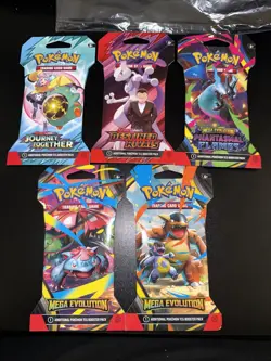 Pokemon TCG Booster Packs LOT OF 5 Factory Sealed Booster Packs - Image 1