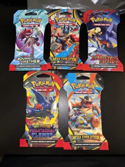 Pokemon TCG Booster Packs LOT OF 5 Factory Sealed Booster Packs - Image 2