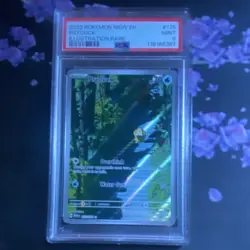 Pokemon Psyduck 175/165 Scarlet & Violet Illustration Rare Holo PSA 9 2023 EN - Image 1