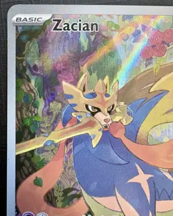 Pokemon TCG: 2025 Zacian 100/094-ILLUSTRATION RARE HOLO-Phantasmal Flames - Image 5