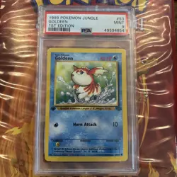 Goldeen 1st Edition 1999 Pokemon Jungle #53 WOTC PSA 9 - Image 1