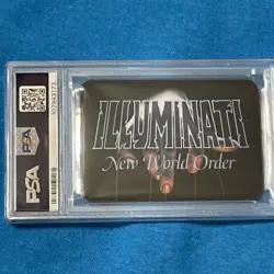 1995 Illuminati NWO Assassins Enough is Enough Trump Card PSA 6 - Image 2