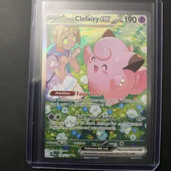 Pokemon TCG Journey Together Lillie's Clefairy EX Holo Card 184/159 - Image 1
