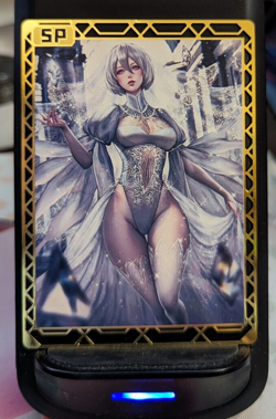 2B Neir Automata Serial 055/200 Waifu Gold Metal Card Anime Goddess Story - Image 1