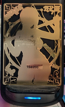 Makima Chainsaw Man #154/200 Waifu Gold Premium Metal Card Anime Goddess Story - Image 2