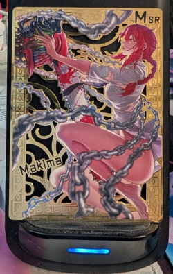 Makima Chainsaw Man #05/200 Waifu Gold Premium Metal Card Anime Goddess Story - Image 1