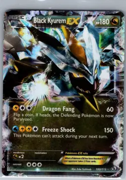 Black Kyurem EX 100/113 Legendary Treasures - Pokemon Card - NM - Image 1