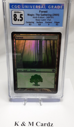 MTG - 9th Edition - Forest - Foil - Graded - CGC 8.5 - Image 1