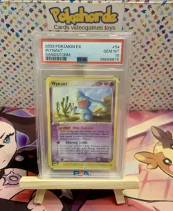 2003 Pokemon Ex Sandstorm Wynaut #54 Psa 10 POP 12 - Image 1