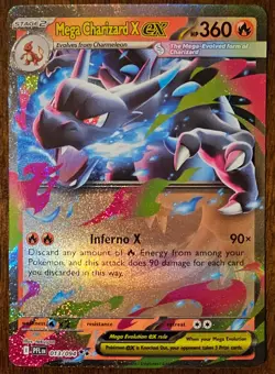 Mega Charizard x Ex 13/94 Ultra Rare Phantasmal Flames Pokemon Card NM - Image 1