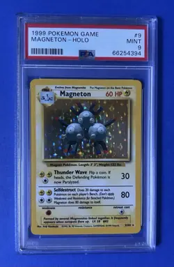 1999 Pokemon Game Magneton Holo #9 PSA 9 MINT - Image 1