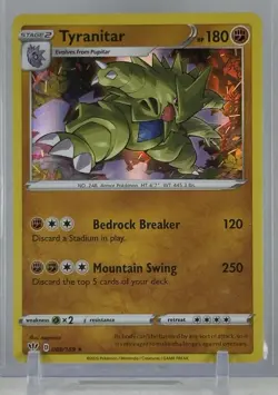 Tyranitar 2020 Pokemon TCG #088/189 SWSH03 Darkness Ablaze Rare Holo MINT - Image 1