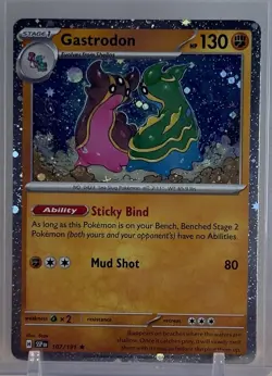 Gastrodon 2024 Pokemon TCG #107/191 SV8 Surging Sparks Rare Cosmos Holo - Image 1