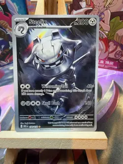 Steelix 150/132 Illustration Rare Mega Evolution Pokemon NM - Image 1