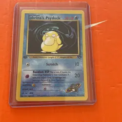 Pokemon TCG Sabrina's Psyduck 99/132 Gym Challenge 1st Edition Common WOTC - Image 1