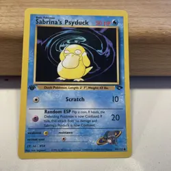 Pokemon TCG Sabrina's Psyduck 99/132 Gym Challenge 1st Edition Common WOTC - Image 5