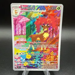 Sawsbuck 166/162 SV05: Temporal Forces Holo Illustration Rare NM - Image 1