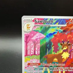 Sawsbuck 166/162 SV05: Temporal Forces Holo Illustration Rare NM - Image 2