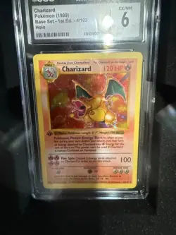 Charizard CGC Graded 1st Edition Base Set Holo Pokemon Card 4/102 1999 - Image 2