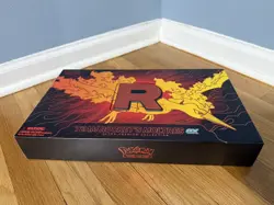 Pokemon Team Rockets Moltres EX UPC Empty box with Promos & Accessories NO PACKS - Image 1