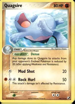 Quagsire 44/114 Uncommon EX Unseen Forces Pokemon - Image 1