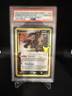 2021 Pokemon Celebrations Umbreon Gold Star 17/17 PSA 10 GEM MT - Image 1