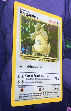 Kangaskhan 5/64 - Jungle Error NO SET SYMBOL Holo Rare 1999 WOTC Pokemon — NM LP - Image 4