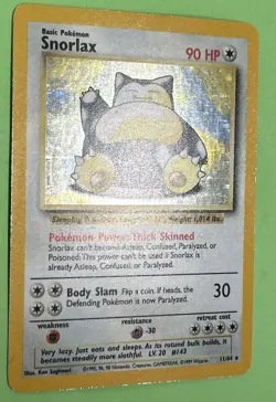 1999 Pokemon Jungle Snorlax 11/64 Holo No Symbol ERROR NEAR MINT NO PLAY - Image 2