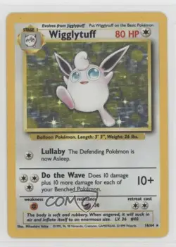 Wigglytuff Holo Missing Set Symbol Pokemon Jungle #16 1999 - Image 1