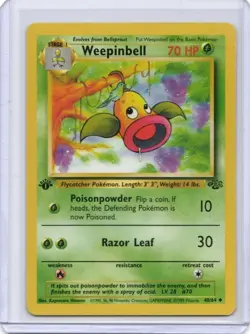 Weepinbell 48/64 Jungle 1st Edition Uncommon NEAR MINT! Pokemon - Image 1